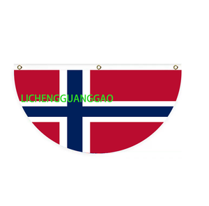 <strong>Mauritius</strong> Fan-shaped Flag Custom Design Fan-shaped Flag, Garden Outdoor Courtyard Display Flag - Product Image 6