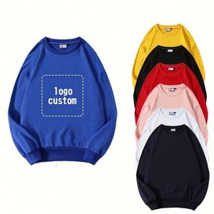 Cotton Crewneck Sweatshirts Custom Casual Oversize Crew Neck Long Sleeve Plain <b>Drop</b> Shoulder Pullover Sweatshirts - Product Image 1