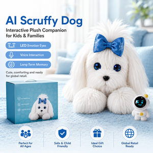 POPKUKU AI Perro de Peluche Inteligente con Voz de 80 Idiomas, Compañero Emocional y Reconfortante de Algodón PP, Ideal para Regalo de Cumpleaños - Product Image 3