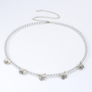 ग्रीष्मकालीन गहने फैशन डिजाइन चांदी की प्लेटेड तितली कमर कमर श्रृंखला समायोज्य कमर श्रृंखला - Product Image 1