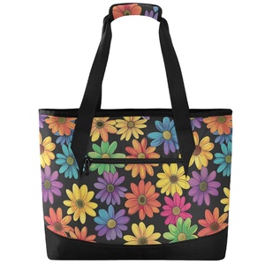 New Customs Large Size Flower Printing Leakproof Cute <b>Lunch</b> <b>Tote</b> <b>Bags</b> Large Capacity Reusable Insulated <b>Lunch</b> <b>Bag</b> - Product Image 2