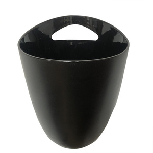 Secchiello per il ghiaccio in plastica smerigliato 3L all'ingrosso mono-manico per Champagne con bordo smussato - Product Image 2