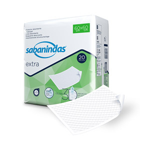 SABANINDAS UNDERPAD EXTRA 60X60cm B20 Exceptional Urine Absorption Adult Changing Pad Eco-Friendly Disposable Bed Pads - Product Image 1