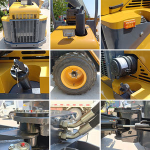 Fir Mini Dumper truk pemuat 4X4 roda 260 ember putar taksi mengisi sendiri mesin Kubota Eaton pompa hidrolik daya tinggi - Product Image 6