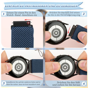 Bracelets de montre en nylon élastique réglables à dégagement rapide de 16 mm pour hommes et femmes – Vente en gros - Product Image 4