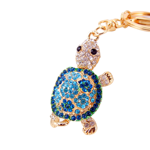 2025 nóng bán sáng tạo mới rùa rhinester Keychain dễ thương động vật Mặt dây chuyền Túi Keychain xe Keychain - Product Image 3