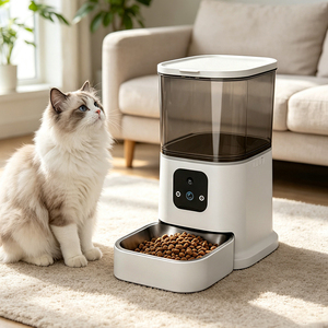 Pet Automatic Feeder Otomatik Mama Kabl <b>Smart</b> Pet Feeders With <b>Cameras</b> Low Power Energy-saving Long Time Standby - Product Image 1
