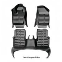 Tapetes para Todo Clima para Jeep Compass (2017+) Renegade Cherokee - Juego Completo de Protección de Cuero para Uso Urbano y en Senderos, Fácil de Limpiar