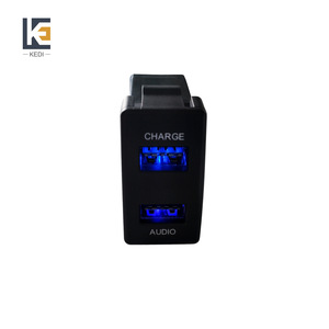 KEDI Car Charger Dual USB QC3.0 Fast Charging 12V to <b>5V</b> For Toyota Vehicles Audio Charge Port - Product Image 2