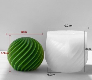 Moldes caprichosos para velas de casa a rayas crean decoración y regalos únicos de pueblo navideño - Product Image 6