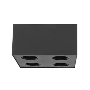 Faretto da incasso metallico con quattro luci GU10 x4, ideale per illuminazione generale e decorativa in case e uffici. - Product Image 2