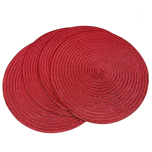 Le tovagliette rotonde natalizie in stile classico <span class=keywords><strong>Emme</strong></span> con un brillante vortice metallico di Design in polipropilene intrecciate in plastica resistente - Product Image 3