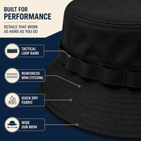 Sombrero Táctico Personalizado con Logotipo, Banda Elástica, Secado Rápido, Nailon, para Pesca y Senderismo al Aire Libre, Unisex, Ala Ancha, Bordado, Venta al Por Mayor, OEM