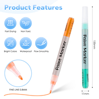 Vente chaude 12 couleurs étudiant dessin système rechargeable marqueur de peinture liquide à base d'alcool