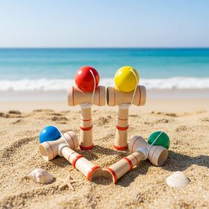ของเล่นไม้ญี่ปุ่น Kendama สำหรับเด็ก  พร้อมใช้งาน OEM/ODM ได้รับการรับรองมาตรฐาน FSC  ช่วยลดเวลาหน้าจอ  ของเล่นไม้เสริมพัฒนาการแบบมอนเตสซอรี่ - Product Image 3