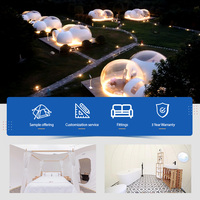 Tente bulle gonflable double transparente Ceyu avec tunnel, idéale pour la location extérieure, le camping, les hôtels et la publicité