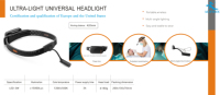 AURWEN KD-203AY-7 Lampe dentaire ultra-légère et flexible en silicone avec batterie au lithium 3W 20000Lux 4000~5500K, lumière uniforme intégrée