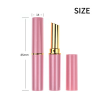 Tube de rouge à lèvres vide noir, Tube de rouge à lèvres rose conteneur de rouge à lèvres rechargeable de luxe, étui et Tube vides