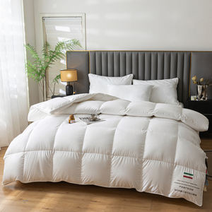 Precision 100s Pure Cotton Fabric Goose Down Filled Down <strong>Duvet</strong>, Solid Color Soft Fluffy, Queen/King Size <strong>Double</strong> <strong>Bed</strong> Bedding - Product Image 3