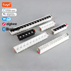 Luz LED Empotrada Lineal Inteligente Zigbee Controlada por Aplicación, Regulable CCT para Tuya WiFi, Moderna Rejilla Lineal Cuadrada de Aluminio - Product Image 1