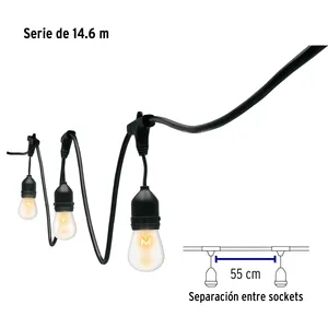 1 unità serie 14.6 m con 24 luci esterne a incandescenza - Product Image 3