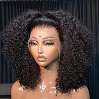 Proveedor Destacado: Pelucas de Cabello Humano con Encaje Frontal 13x4, Súper Doble Trama, Sin Pegamento, Rizado Voluminoso, Encaje HD Natural para Mujeres Negras