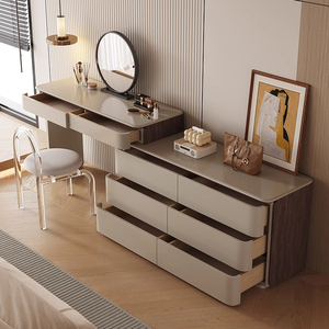 <span class=keywords><strong>Bureau</strong></span> de maquillage modulaire blanc moderne avec miroir LED éclairé Coiffeuse et <span class=keywords><strong>commode</strong></span> pour chambre à coucher Fabriqué en Chine - Product Image 4