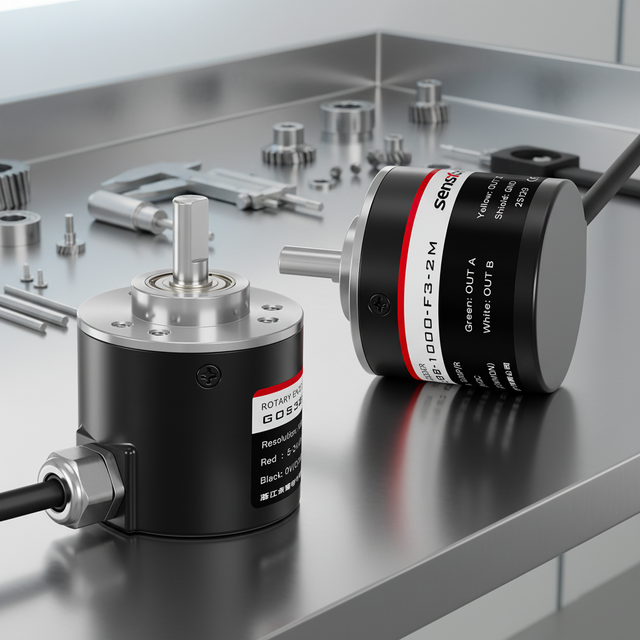 38mm Incremental Rotary Encoder with 6mm Shaft 5V/5-26V/8-24v 100ppr 500ppr 1000ppr Output Rotary Encoder