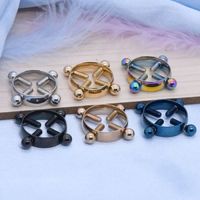 Anneaux de téton réglables en acier inoxydable avec zircon, sans perçage, bijoux de corps pour mariage et cadeau de fête