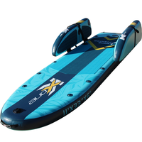 Kayak gonflable pliable de pêche multifonction avec accessoires et deux plates-formes flottantes