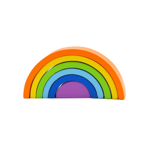 Prêt <span class=keywords><strong>à</strong></span> expédier Jouets éducatifs <span class=keywords><strong>en</strong></span> bois empilables <span class=keywords><strong>arc</strong></span>-<span class=keywords><strong>en</strong></span>-<span class=keywords><strong>ciel</strong></span> pour les enfants de 2 <span class=keywords><strong>à</strong></span> 4 ans Montessori Unisexe EDULAND - Product Image 1