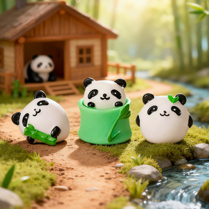 Ornamento Paesaggistico in Miniatura: Piccolo <span class=keywords><strong>Panda</strong></span> e Bambù, Decorazione Artigianale in Resina per Scrivania, Piccolo Ornamento - Product Image 4