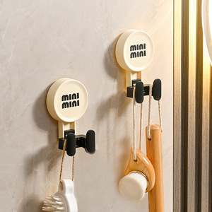 Mini Mini Round <b>Suction</b> Cup <b>Hooks</b> Wall Mounted Punch Free For Kitchen <b>Bathroom</b> Bedroom Storage - Product Image 1