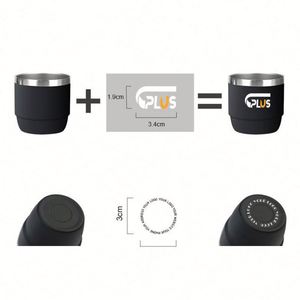 Tasses à expresso miniatures en acier inoxydable isolées sous vide de 4 oz, 6 oz, 8 oz avec couvercles Magslider - Product Image 5