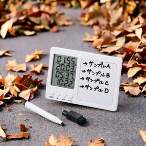 Nhựa Trắng 24 Giờ <span class=keywords><strong>4</strong></span> Kênh Kỹ Thuật Số Kép Nhà Bếp Giờ Với Bảng Tin Và Bút - Product Image 2