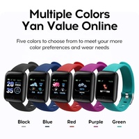 Montre connectée de fitness 116 Plus D13 Square, bracelet sport Android, surveillance de la fréquence cardiaque, montre intelligente pour homme et femme