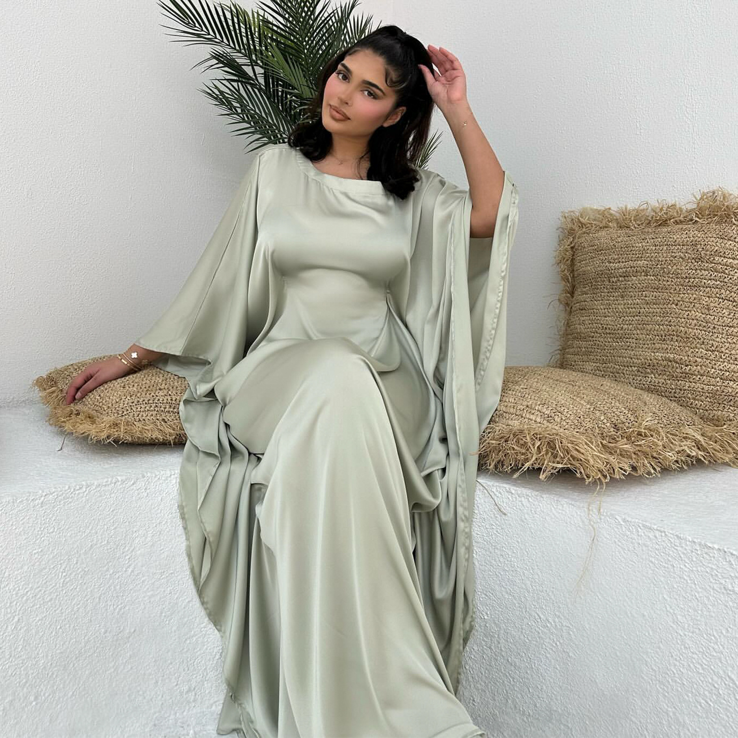 fitted lace wedding dress BENAB Maxi dresses Plunging Neck High Split Dress (Color : Royal Blue, Size  : M): Buy Online at Best Price in UAE main image 1