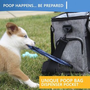 Sac de transport pour chien BSCI Factory Dog Travel Sling Bag avec fonction pop-up par Lucky Tail, ensemble comprenant un sac de voyage pour animaux de compagnie et un organisateur d'accessoires, 2 compartiments pliables - Product Image 5