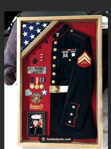 Cadre de boîte à souvenirs en bois durable et créatif de haute qualité pour l'organisation de médailles uniformes, pour les soldats vétérans, décoration de la maison - Product Image 4