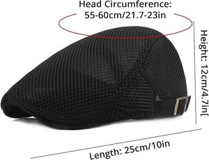 Casquette plate classique pour homme, style newsboy senior, chapeau de conduite pour chauffeur, chasse et activités de plein air, bérets ajustables, promotion - Product Image 2