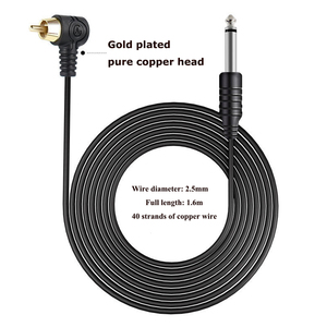 Câble d'alimentation RCA en cuivre pour machine à tatouer, avec clip, pour alimentation de machine à tatouer - Product Image 4