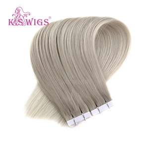 Extensiones de cabello con cinta adhesiva K.S WIGS 100% cabello humano Remy, sin costuras, invisibles, con trama de piel, doble capa, cabello humano virgen, directo de fábrica. - Product Image 2