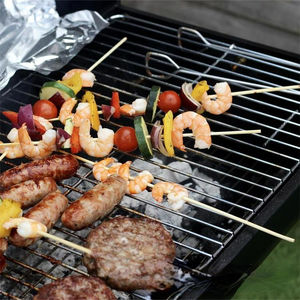 Grill BBQ SCB-17 Rotondo a Carbone Fornello da Esterno Portatile per Pancetta Barbecue 3 in 1 Forno Affumicatore a Doppio Livello per Campeggio Picnic e Cucina - Product Image 4