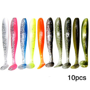 Manufacturers Wholesale T-Tail Soft Worm Fishing Lure 7cm Two-Color and Single Color Curly Tail <b>Bait</b> Mixed Color Fish <b>Bait</b> - Product Image 6