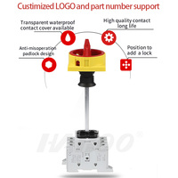 Interrupteur-sectionneur isolateur 3 pôles AC/DC HBDL80 16/20/32/40/63A/80A/100A IP66 Montage sur porte 690V