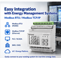 Compteur d'énergie triphasé multi-circuits, qualité de l'énergie, harmoniques, multifonction, multi-canaux, compteur de puissance Modbus TCP RS485 Classe 0.5S
