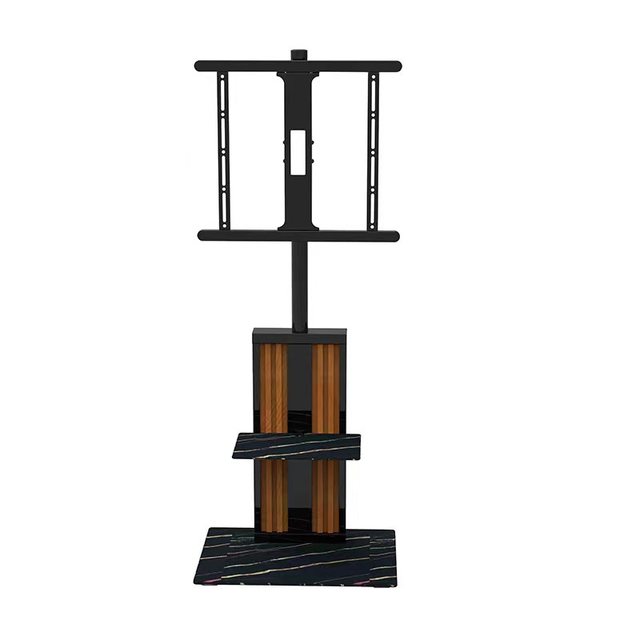 Classic Adjustable Lifting Tempered Glass Base TV Stand DVD Shelf Mobile Mounting TV Stand