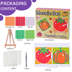 Factory Manufacture Pixel Mosaic Medallion Theme Box Cute Keyring for Children to Design <strong>Yourself</strong> - Product Image 4