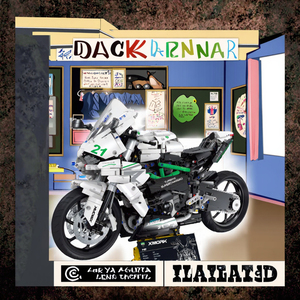 Mork 028002 Kawasaki H2 Motocicleta Escala 1:8 Bloques <span class=keywords><strong>de</strong></span> Construcción <span class=keywords><strong>de</strong></span> Plástico ABS Modelo <span class=keywords><strong>de</strong></span> Juguete para Armar - Product Image 2