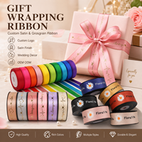 22 мм 25 мм 38 мм 75 мм атласная ткань фирменный принт Grosgrain дизайнерский логотип упаковка лент для рождественских подарков